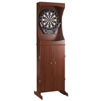 Blue Wave Hathaway Outlaw Free Standing Dartboard And Cabinet Set In A Cherry Finish