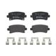 BREMBO Bremsbelagsatz, Scheibenbremse hinten rechts links mit Zubehör für ROEWE (SAIC) GENERAL MOTORS BUICK (SGM) VAUXHALL SAAB CHEVROLET OPEL 2284636
