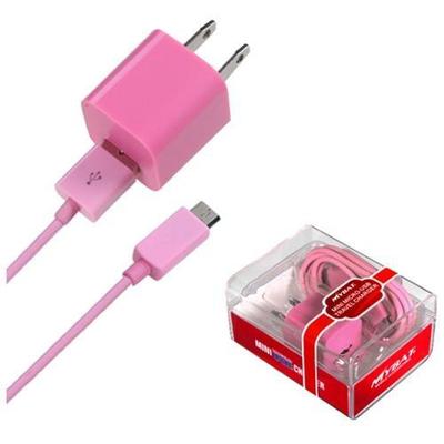 Mybat MICRO USB Pink Travel Charger with USB Port (2-in-1)( with Package ) for SAMSUNG M370 SAMSUNG