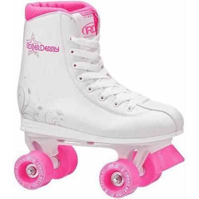 Roller Derby Roller Star 350 Girls' Quad Skates, White/Pink