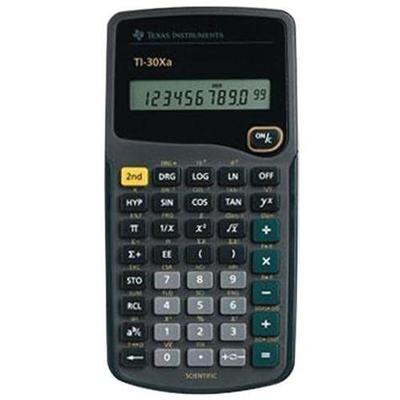 Texas Instruments 30X Simple Calculator - Solar Powered - Yellow