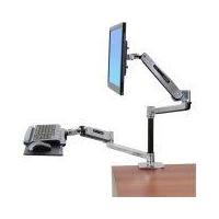 Ergotron 45-405-026 WORKFIT-LX SIT-STAND DESK MOUNT POSITIONS KEYBOARD AND MONITOR