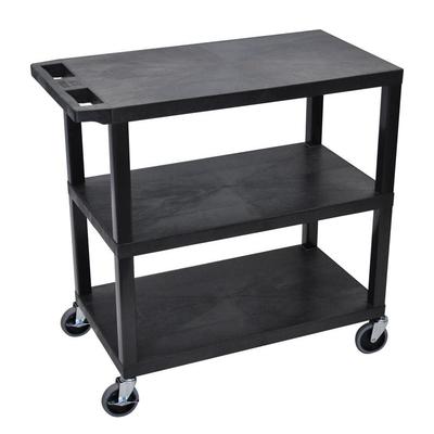 Luxor Luxor EC222 18" x 32" Cart with 3 Flat Shelves