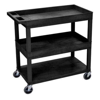 Luxor Luxor High Capacity Cart with 2 Tubs and 1 Flat Shelf