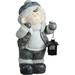 Northlight Seasonal 18.5" White & Gray Little Boy Holding Tea Light Lantern Christmas Tabletop Figure Plastic | 18.5 H x 11.75 W x 7.75 D in | Wayfair