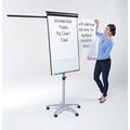 Wonderwall Mobile Magnetic Flipchart Easel with Integral Dry-Wipe Whiteboard and 2 Extendable arms - Ideal for Education, Training & Office presentations