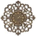 Whitehall Products Filigree Silhouette Wall Clock Metal in Brown | 21 H x 21 W x 1.25 D in | Wayfair 02257