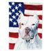 USA American Flag with Pit Bull Garden Flag