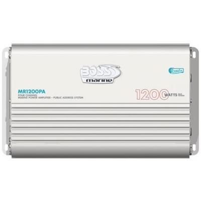 Boss Gloves MR1200PA Marine Amplifier - 600 W RMS - 1200 W PMPO - 4 Channel - Class AB (Bridgeable -