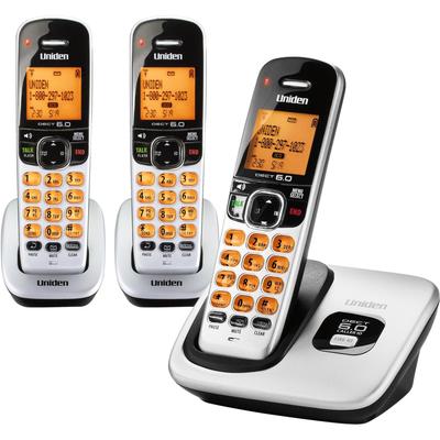 Uniden D1760-5 DECT 6.0 1.90 GHz Cordless Phone - Silver Black (Cordless - 1 x Phone Line - 4 x Hand