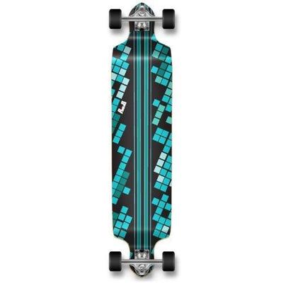 Epic Professinal Speed Drop Down Complete Longboard Skateboard (Black Digital Wave)