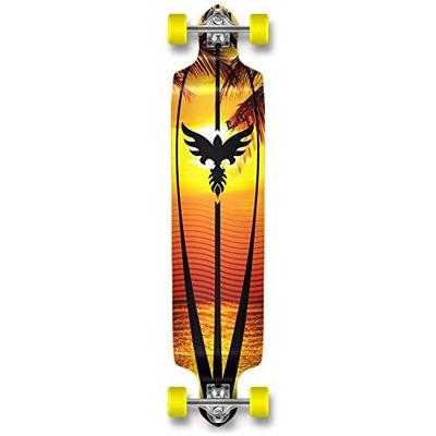 Epic Professinal Speed Drop Down Complete Longboard Skateboard (Sunset)