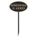 Montague Metal Products Inc. Homeowner Is Armed Statement Garden Sign Metal | 6 H x 10 W x 0.25 D in | Wayfair SP-54sm-LS-BG