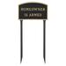 Montague Metal Products Inc. Homeowner Is Armed Statement Garden Sign Metal | 13 H x 21 W x 0.25 D in | Wayfair SP-55L-LS-BG