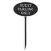 Montague Metal Products Inc. Guest Parking Only Statement Garden Sign Metal | 6 H x 10 W x 0.25 D in | Wayfair SP-60sm-LS-BS