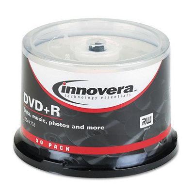 Innovera 46851 DVD Recordable Media - DVD+R - 16x - 4.70 GB - 50 Pack Spindle (120mm - 2 Hour Maximu