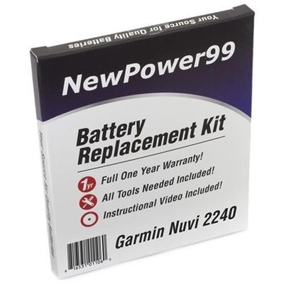 Garmin Battery Kit with Tools and Video Guide For The Garmin Nuvi 2240 GPS