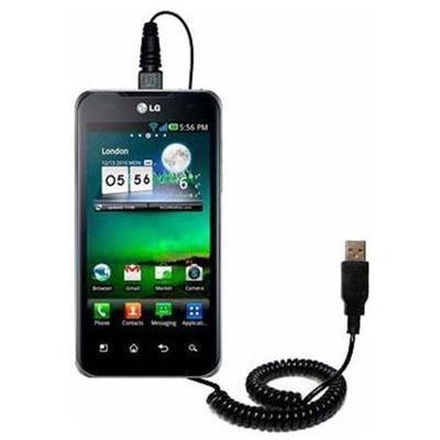 Gomadic Coiled USB Cable for LG Optimus True HD