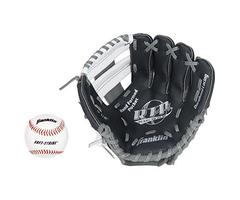 Franklin Sports 9.5-inch Teeball Recreational Black/ Graphite/ White Right Handed Thrower Glove And