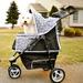 Pioneer Gen7Pets Promenade 3 Wheeled Foldable Pet Safety Outdoor Travel Stroller - Black Onyx