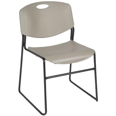 Regency Seating Zeng 31H Armless Stackable Metal Frame Chair - Set of 50 - Gray, 4400gy50pk-reg, 440
