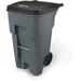 Rubbermaid Big Wheel Roll Out Container 65 Gallon Curbside Trash & Recycling Bin Plastic in Gray | 39 H x 25 W x 30 D in | Wayfair RCP9W2100GY