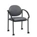 Office Star 13Stack Chair with Casters and Arm (Black Frame) (special order) - Fabric Color: Icon -