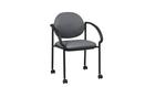 Office Star 13Stack Chair with Casters and Arm (Black Frame) (special order) - Fabric Color: Icon -