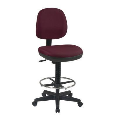 Office Star Height Adjustable Drafting Chair with Flex Back - Fabric: Icon - Burgundy