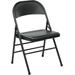 Office Star Work Smart Black Folding Chair with Metal Seat and Back - Set of 4, FF-22324M, FF 22324M