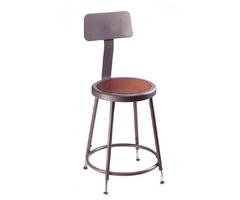 National Public Seating 6200 Stool w/ Backrest - Adjustable Height (19" - 27" H)