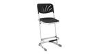 National Public Seating Ergonomic Z Stool with Backrest and Footrest, 24 Inch H, Model 6624B