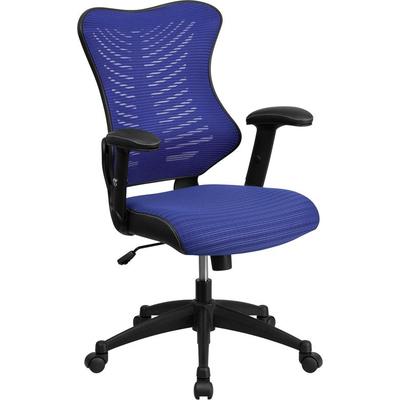 Flash Furniture - High Back Blue Mesh Chair With Nylon Base - BL-ZP-806-BL-GG