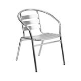 Flash Furniture Aluminum Commercial Indoor-Outdoor Restaurant Stack Chair with Triple Slat Back, TLH screenshot. Chairs directory of Office Furniture.