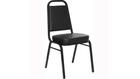 Flash Furniture Banquet Stack Chair - Black Vinyl/Black Frame - 4 pk. - Stacking