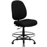Flash Furniture Big And Tall Black Fabric Drafting Stool With Extra Wide Seat screenshot. Chairs directory of Office Furniture.