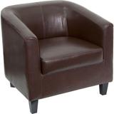 Flash Furniture Brown Leather Office Guest Chair / Reception Chair screenshot. Chairs directory of Office Furniture.
