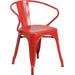 Flash Furniture Ch-31270-red-gg Red Metal Chair With Arms