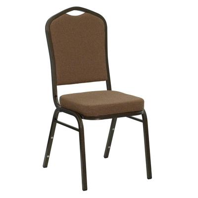 Flash Furniture Crown Back Stacking Banquet Chair With Coffee Fabric