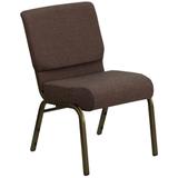 Flash Furniture Extra Wide Brown Stacking Church Chair screenshot. Chairs directory of Office Furniture.