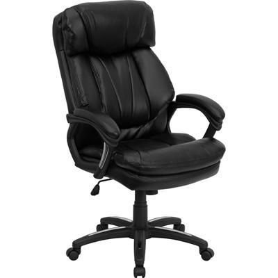 Flash Furniture FLAGO1097BKLEAGG HERCULES Executive High Back Office Chair, Black Leather Upholstery