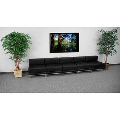 Flash Furniture HERCULES Imagination Series Black Leather Lounge Set 5 Pieces, ZB-IMAG-MIDCH-5-GG, Z