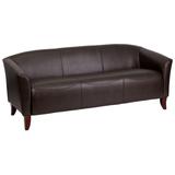 Flash Furniture HERCULES Imperial Series Brown Leather Sofa, 111-3-BN-GG screenshot. Chairs directory of Office Furniture.
