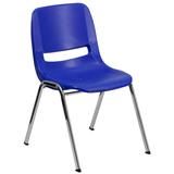Flash Furniture HERCULES Series 440 lb. Capacity Navy Ergonomic Shell Stack Chair with Chrome Frame screenshot. Chairs directory of Office Furniture.