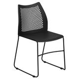 Flash Furniture HERCULES Series 661 lb. Capacity Black Sled Base Stack Chair with Air-Vent Back, RUT screenshot. Chairs directory of Office Furniture.