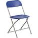 Flash Furniture Hercules Series Capacity Premium Blue Plastic Folding Chair, 800 lb