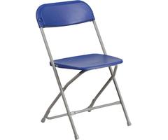 Flash Furniture Hercules Series Capacity Premium Blue Plastic Folding Chair, 800 lb