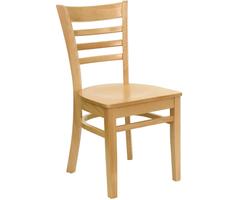 Flash Furniture Hercules Series Natural Wood Finished Ladder Back Wooden Restaurant Chair - Flash Fu