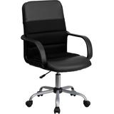 Flash Furniture Lf-w-61b-2-gg Mid-back Black Mesh & Leather Chair screenshot. Chairs directory of Office Furniture.