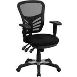 Flash Furniture Mid-Back Black Mesh Chair with Triple Paddle Control (FLA-HL-0001-GG) screenshot. Chairs directory of Office Furniture.